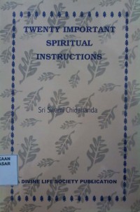 Image of Twenty important spiritual instructions